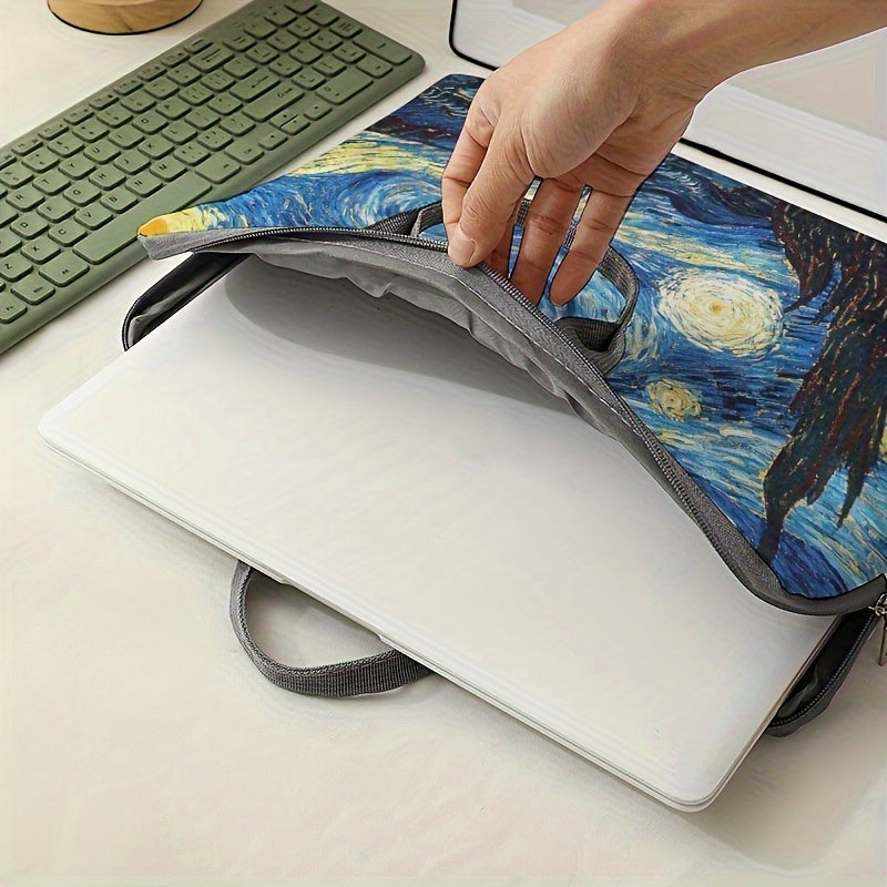 Night Sky Laptop Zipper Cover Soft Bag for Library and Commuting