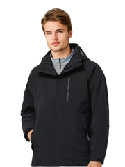 Men's Thermal 3-in-1 Jacket Windproof Stand Collar Zip Pockets