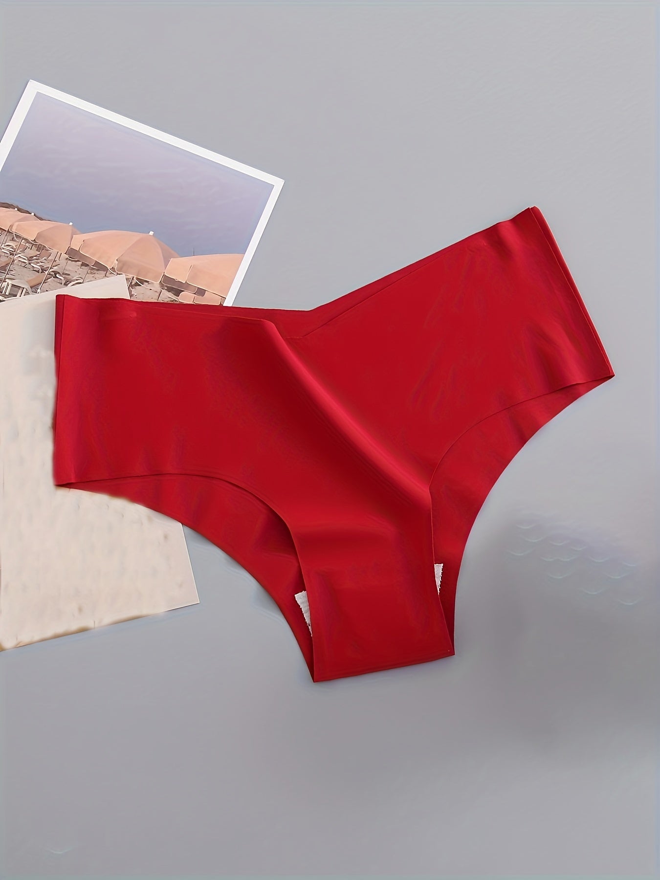 4 Pack Seamless Panties Sporty & Comfy Solid Brief Panties