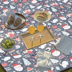 Large Christmas Style Picnic Blanket Waterproof Foldable Mat