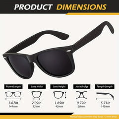 Polarized Sunglasses Semi Rimless Frame Driving Sun Glasses