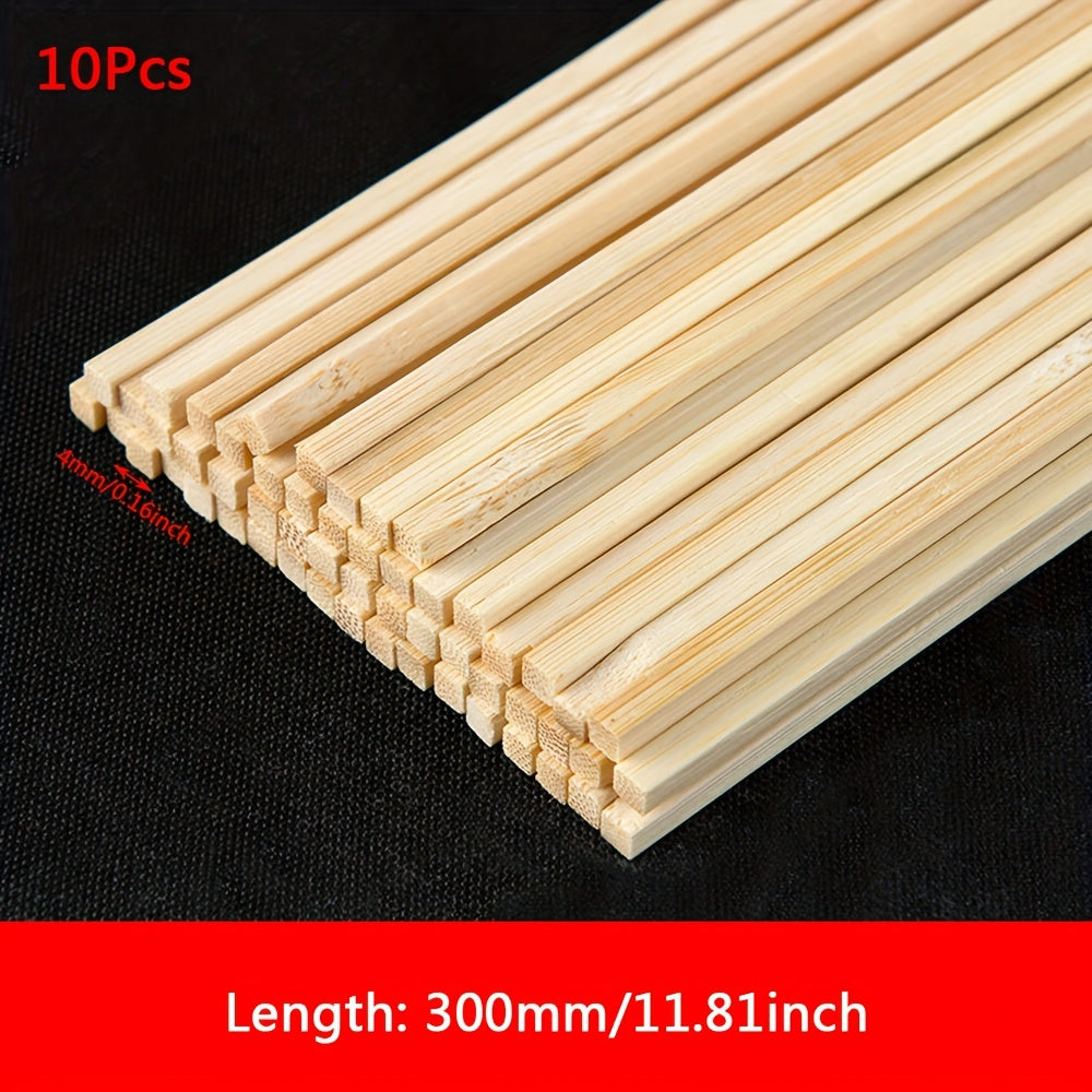 50pcs Bamboo and Wood Stick Set DIY Building Material Construction Hard Texture