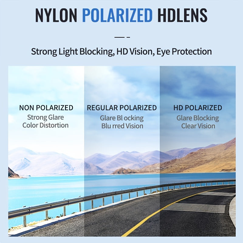 Polarized Driving Sunglasses UV Blocking Titanium Memory Flexible