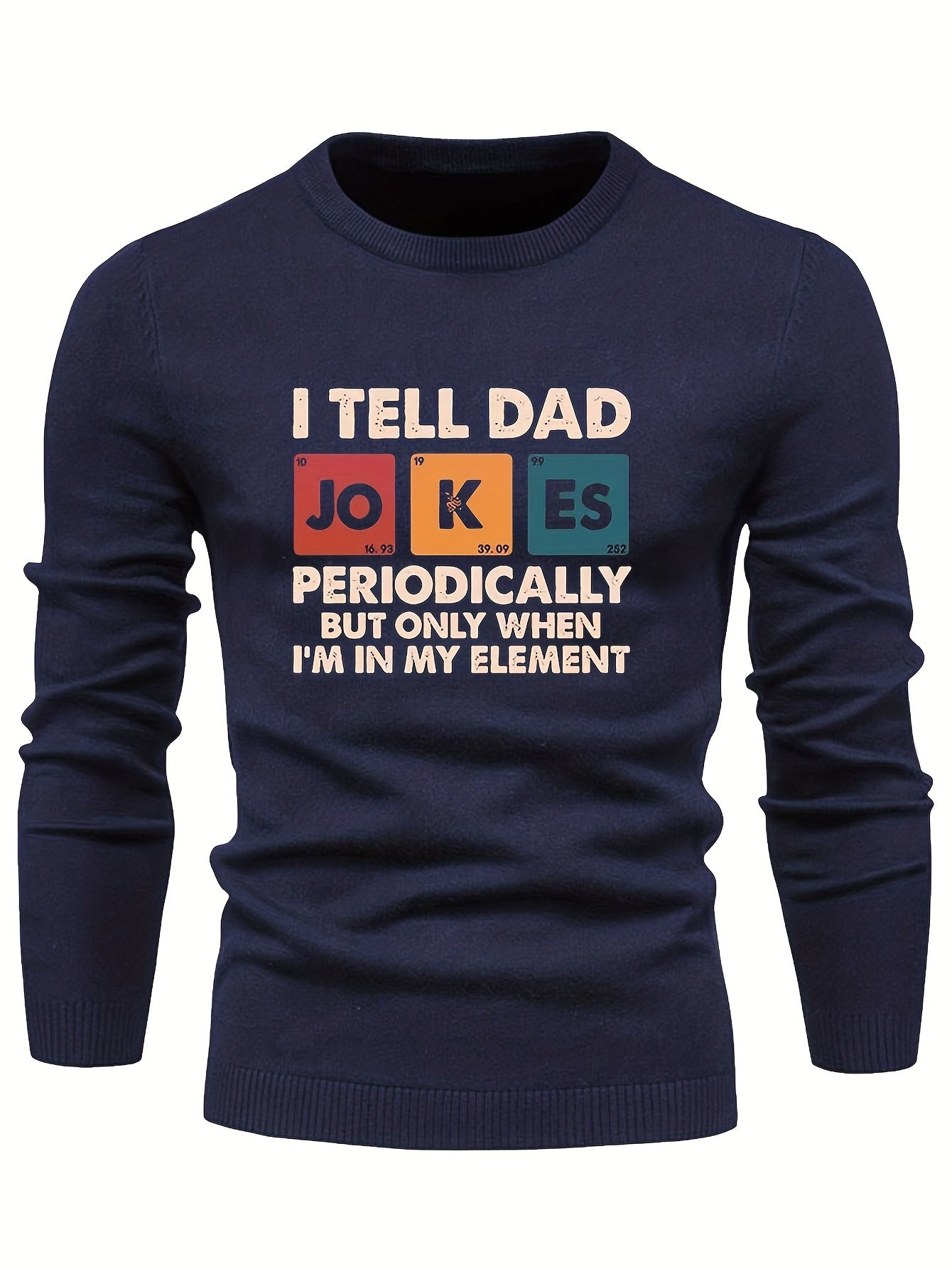 Men's Crew Neck Pullover Sweater for Fall Winter