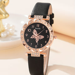 Butterfly Quartz Watch & Jewelry Set for Girls
