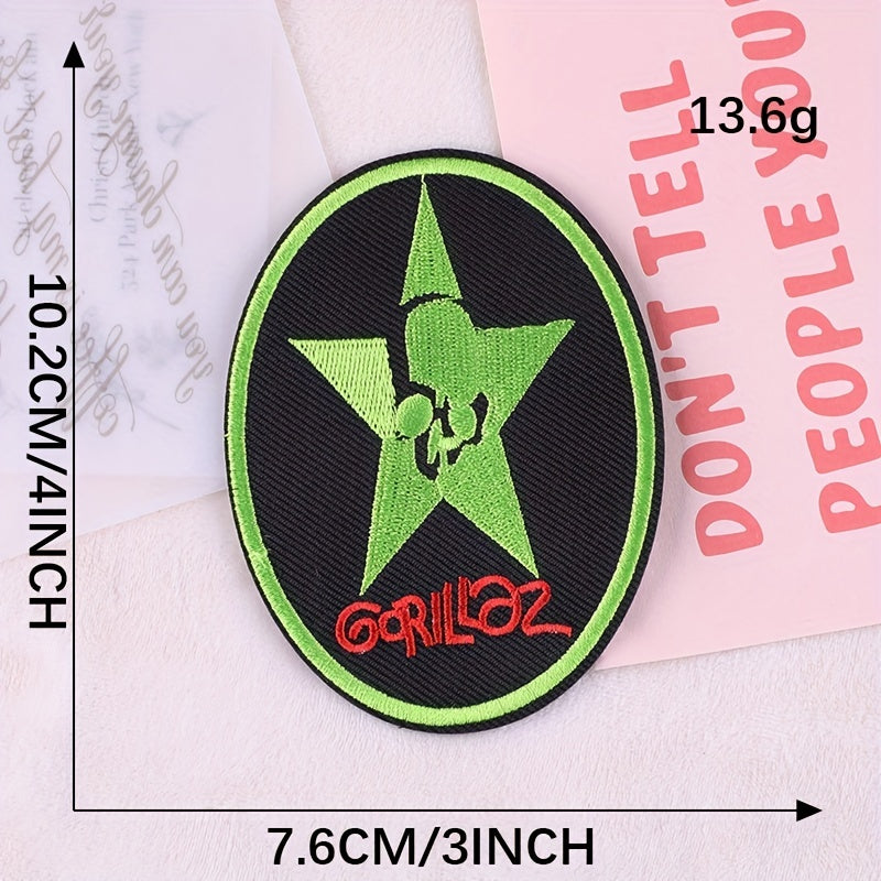 2pcs Embroidered Star Letter Patches Girls Clothing DIY Ironing Stickers