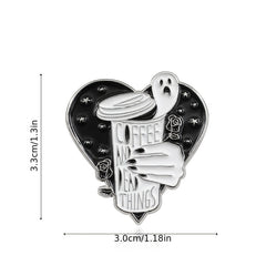 Coffee And Dead Things Ghost Brooch