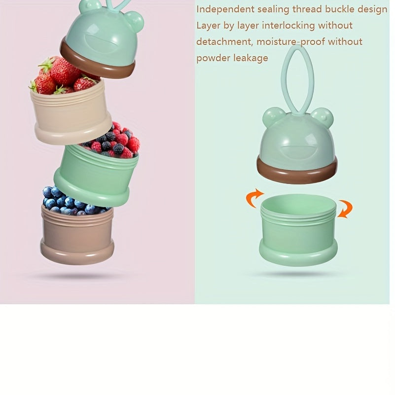 Baby Milk Powder Box 3 layer Formula Dispenser Portable Stackable