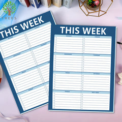 Trees Weekly Planner Notepad 52 Sheets Tear Off Undated Weekly To Do List