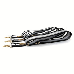 Adjustable Shoulder Bag Strap with Silver Stripe Durable Bag Travel Accessories