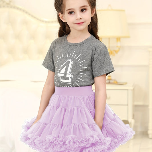 Girls Tutu Skirt Soft Tulle Elastic Waist Dance Ballet Skirts