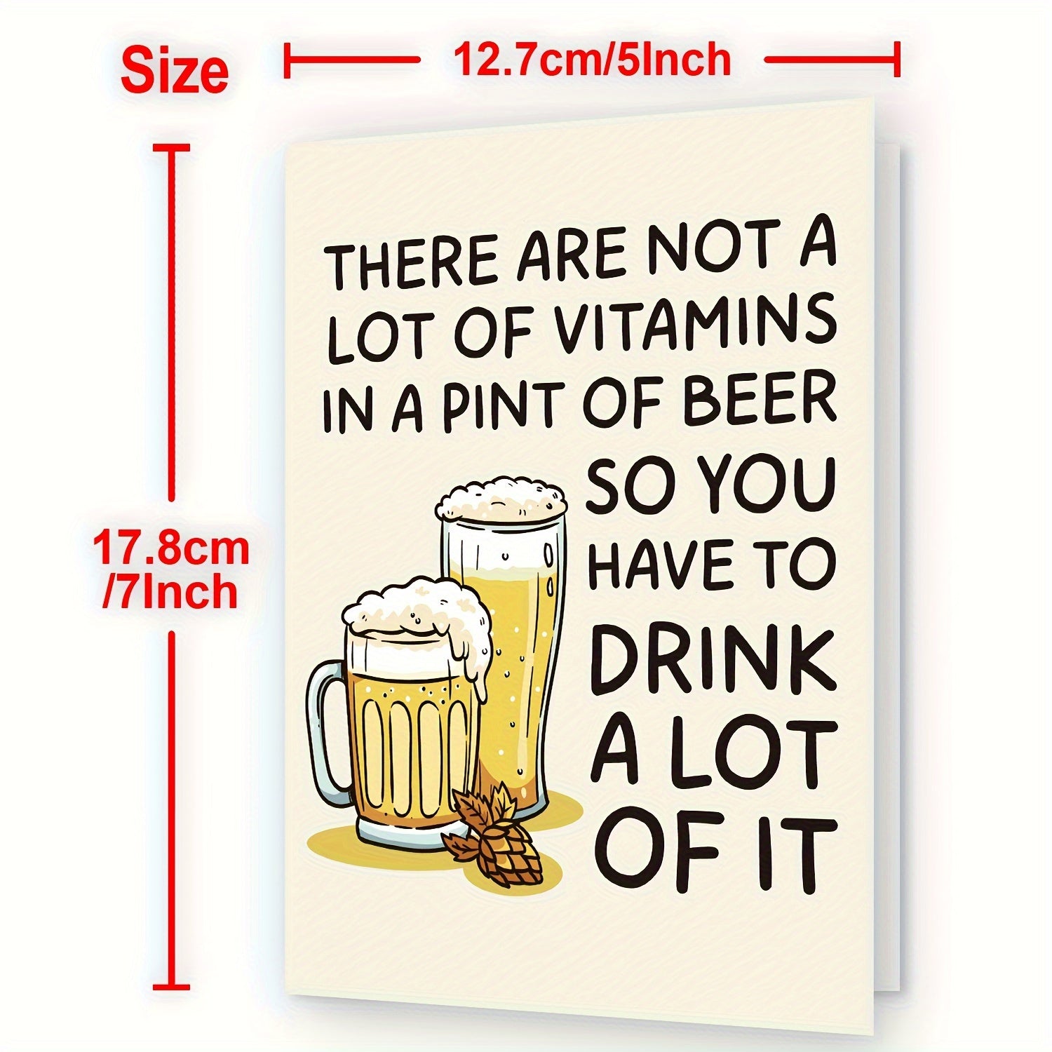 Funny Beer Birthday Greeting Card for Men Dad Grandpa Uncle