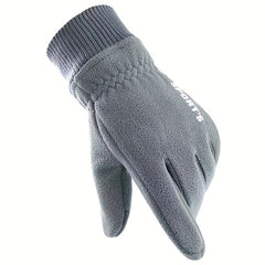 Winter Warm Gloves Polar Fleece Thickened Windproof Anti splashing Fleece Gloves