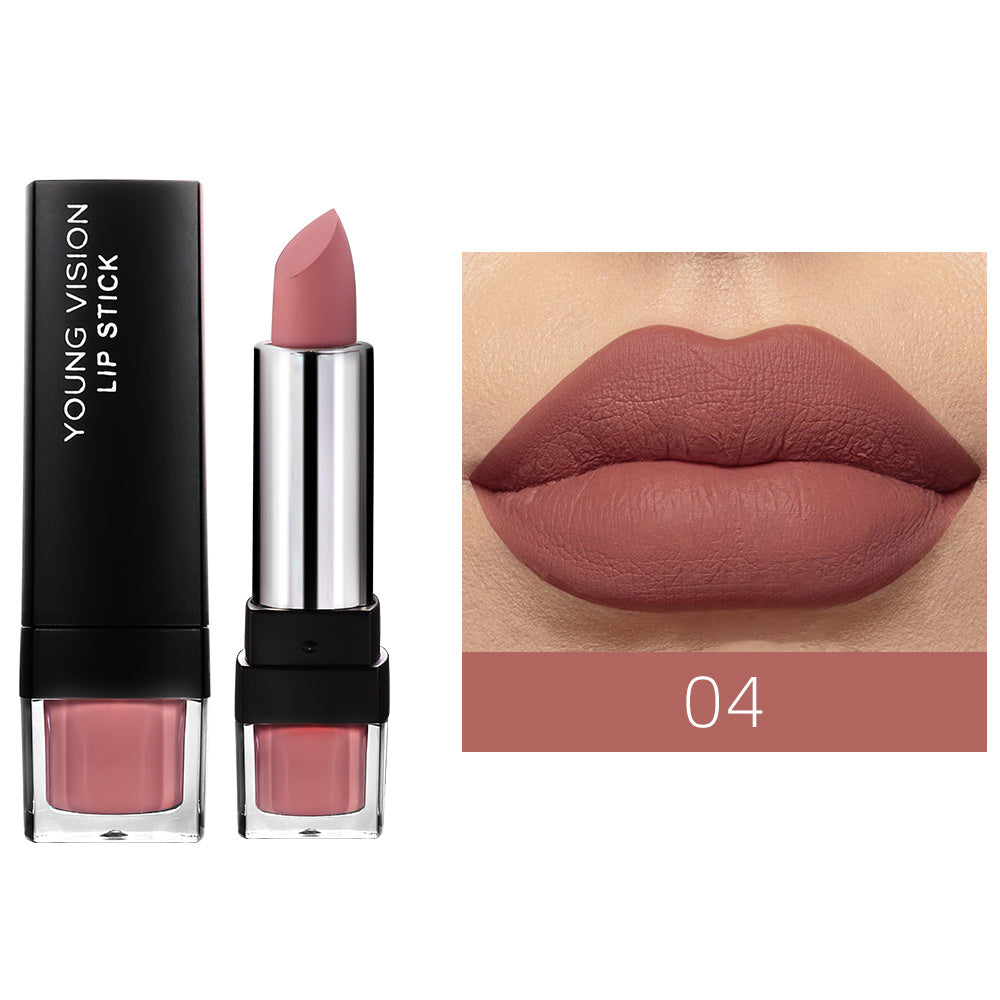 Classic Red Brown Lipsticks Nude Matte Finish 12 Colors