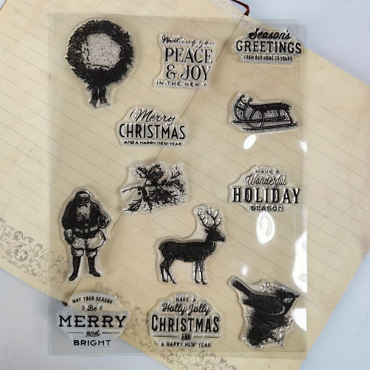 Santa Claus Clear Stamps Scrapbooking Decor Embossing DIY Greeting Card