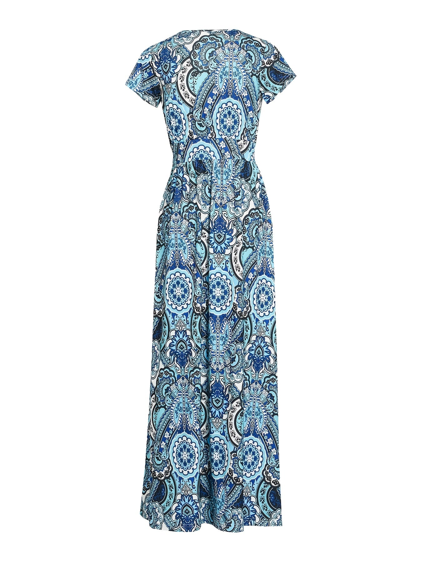 Floral Print Belted Maxi Dress Plus Size