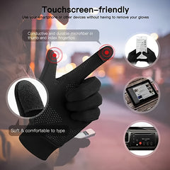 Winter Warm Touch Screen Thermal Gloves for Men Women - Windproof