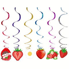 42pcs Strawberry Themed Party Decoration Set for Birthday Party