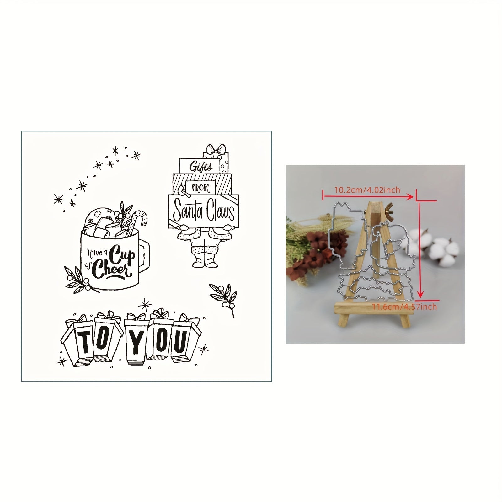 Christmas Metal Cutting Dies And Stamp for Scrapbooking Paper Craft
