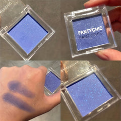 Green Cyan Monochrome Eyeshadow Compact Matte Shimmer Finish