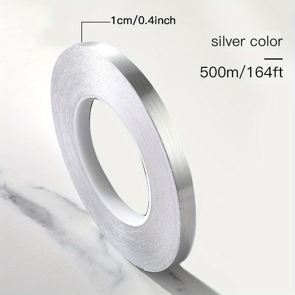 Golden & Silver Self-Adhesive Tile Sticker Tape for Floor & Wall Gap Seal Strip