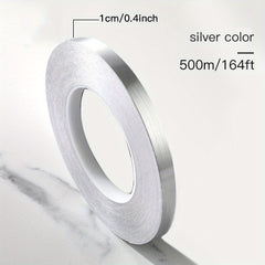 Golden & Silver Self-Adhesive Tile Sticker Tape for Floor & Wall Gap Seal Strip