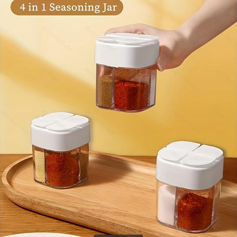 4in1 Seasoning Bottle Spice Shakers MSG Salt Pepper Storage