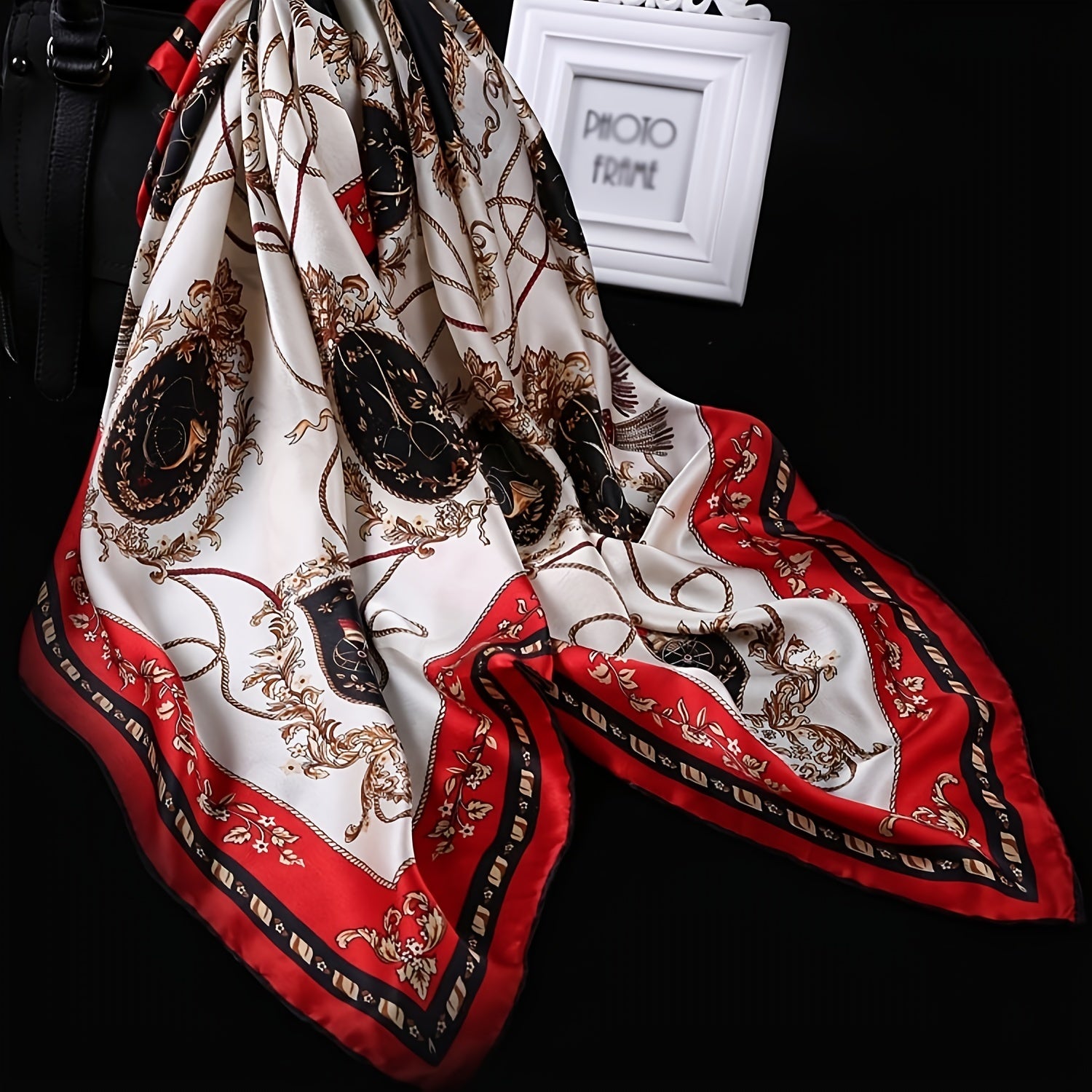 Carriage Pattern Bandana Silk Tube Top Shawl Scarf Wrap
