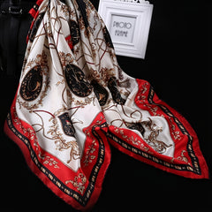Carriage Pattern Bandana Silk Tube Top Shawl Scarf Wrap