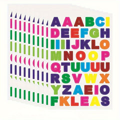 10pcs DIY Colored Dots Alphabet & Number Stickers Pack