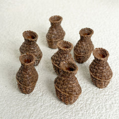 4pcs Mini Willow Baskets Mixed Colors for Crafts & DIY Projects