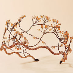 Beaded Crystal Mesh Boho Headband Hair Accessory