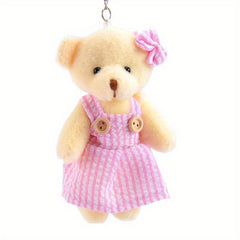 Teddy Bear Charm Plush Toy Keychain Backpack Bag Pendant Accessory Keychain