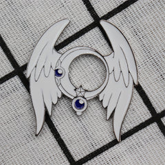Men's Enamel Star Moon Brooch