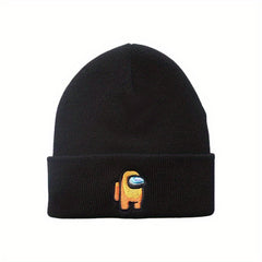 Space Werewolf Killing Embroidery Knitted Hat Autumn Winter Warm Wool Pullover