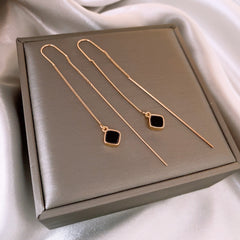 Square Gems Linear Earrings Threader Earrings Gift