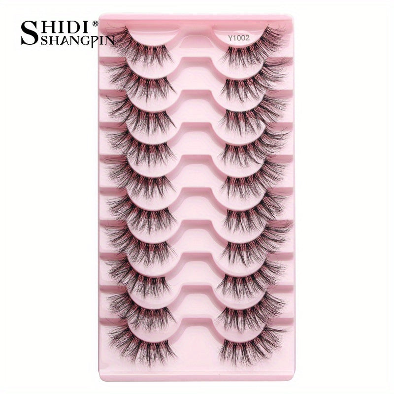 10 Pairs 3D Soft Natural False Eyelashes Fluffy Wispy Lashes Extension