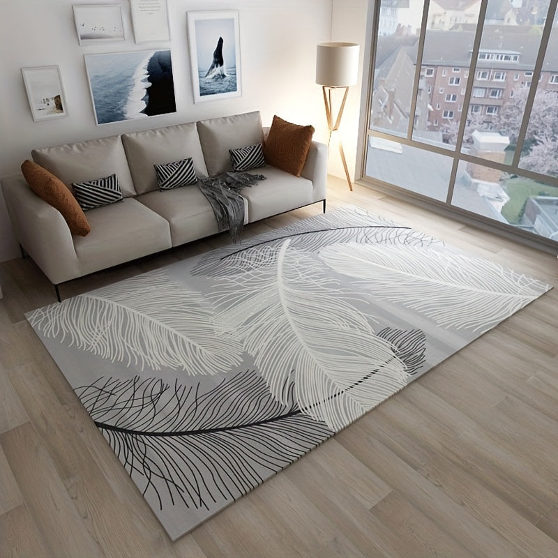 Soft Geometric Area Rug for Living Room, Non-Slip Nordic Carpet