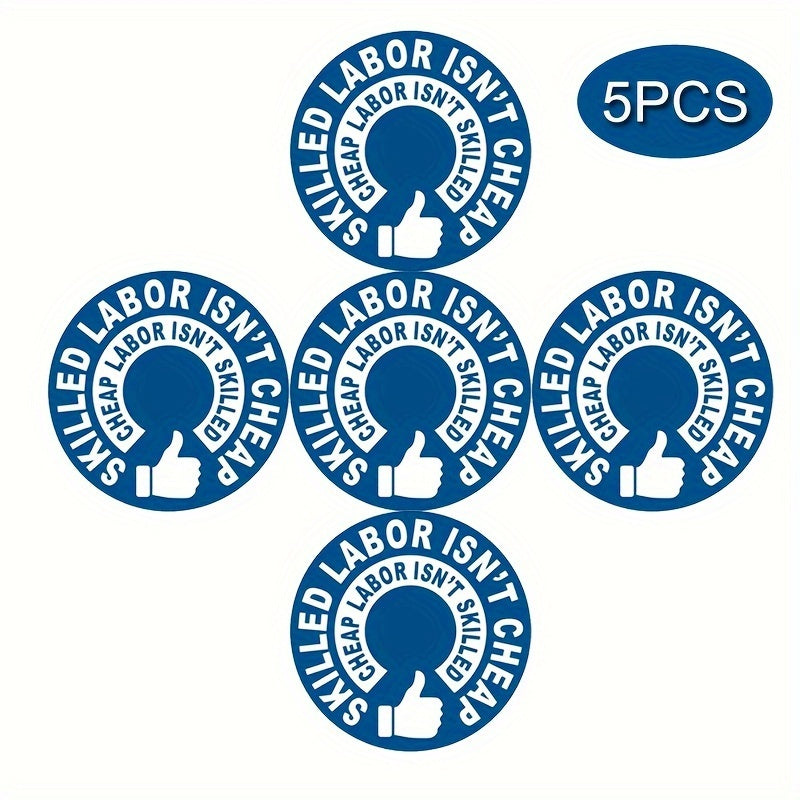 5pcs Safety Hat Label Sticker Funny Helmet Decal Toolbox
