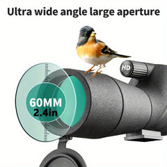 HD 60mm 75x Optical Zoom Binoculars with Stabilized Tripod