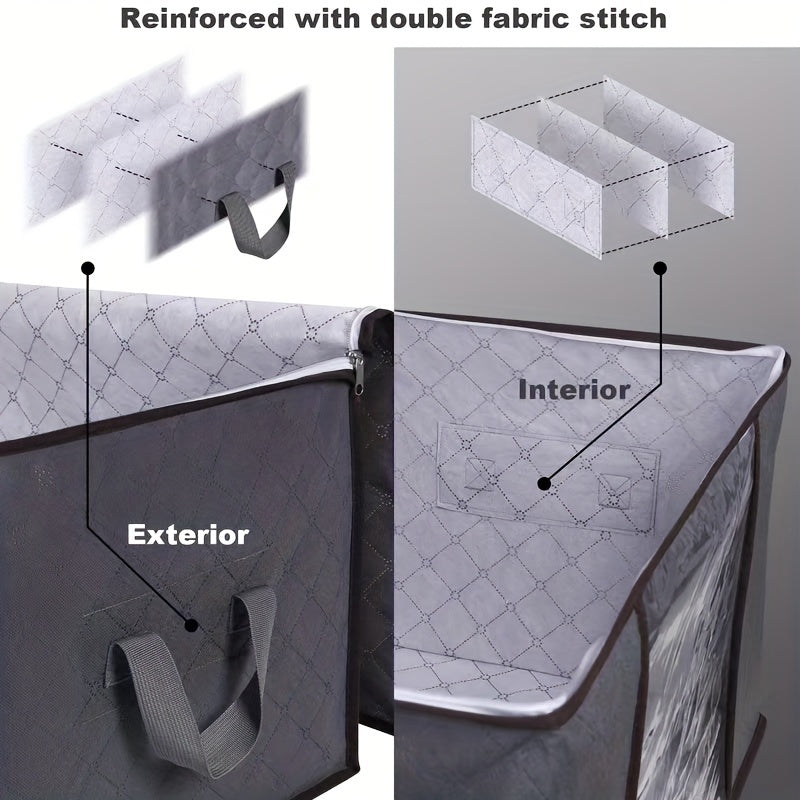 Non Woven Clothes Storage Box With Window & Handles
