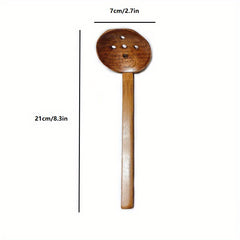Solid Wood Ramen Spoon Leaky Soup Spoon 21 08cm