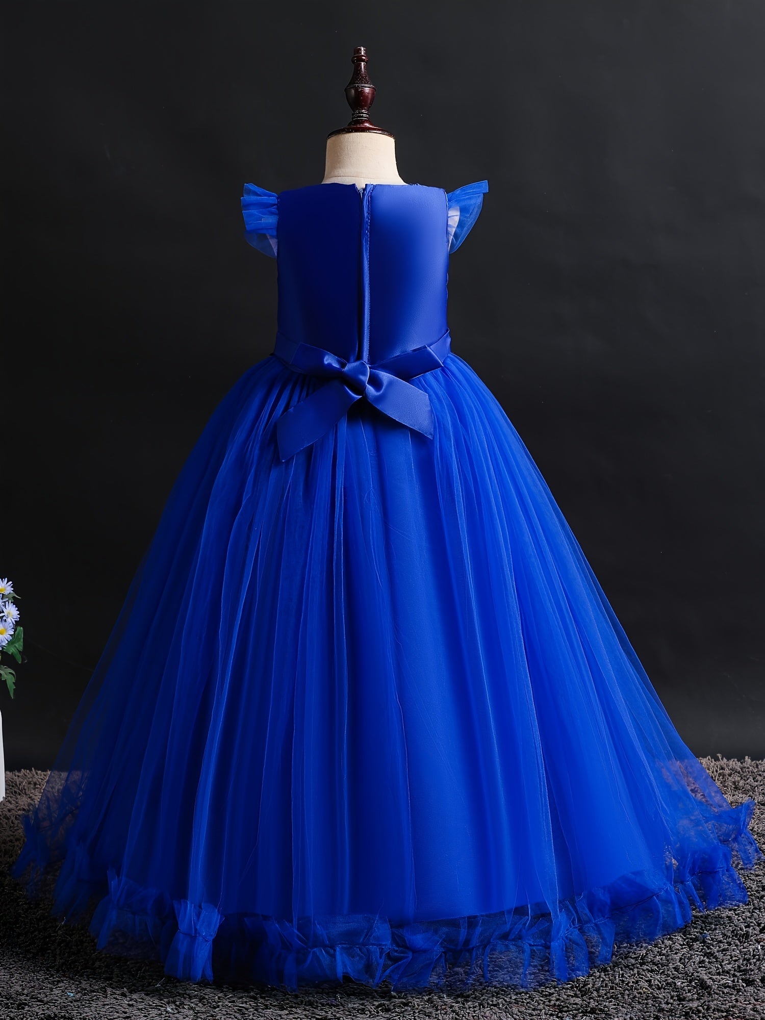 Girls Formal Maxi Dress Wedding Pageant Party Princess Communion