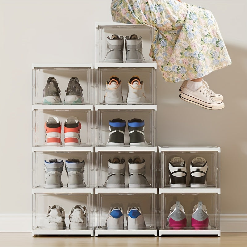 6pcs Portable Shoe Storage Boxes - Organize Shoes, Books