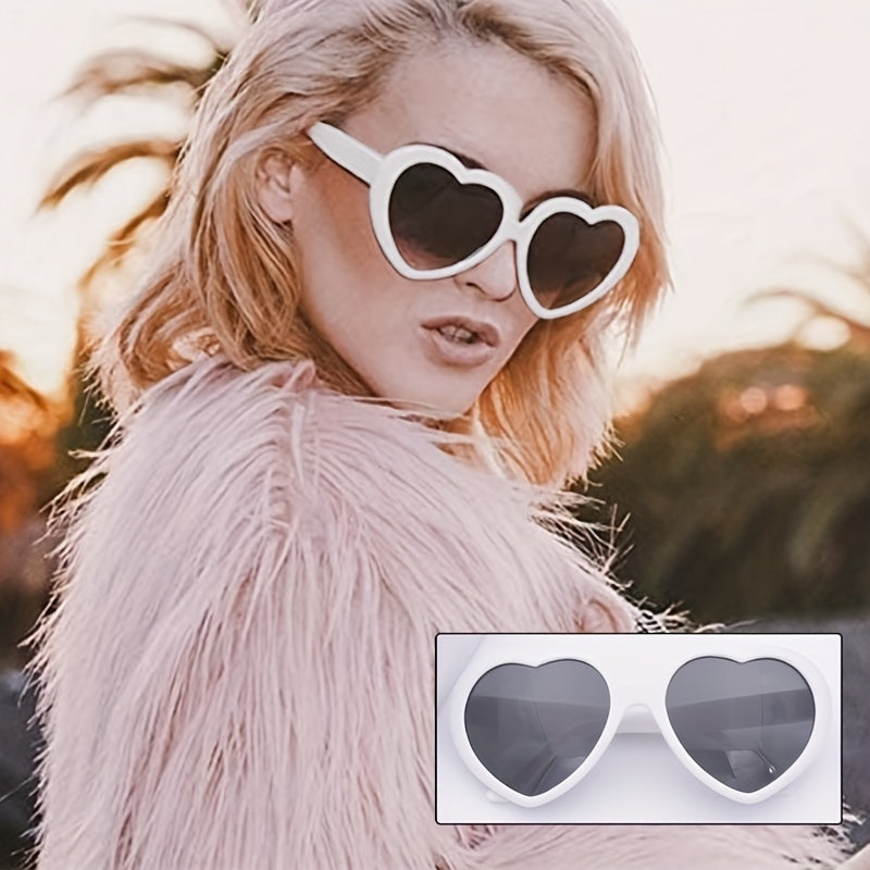 Y2K Heart Sunglasses Love Theme Anti Glare Glasses UV400