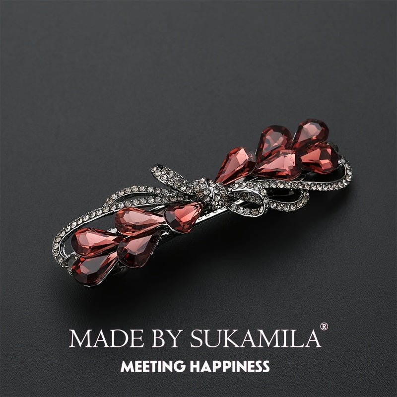 Colorful Crystal Hair Clip Retro Barrette Hairpin Hair Accessories