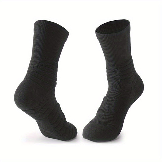 Men's Cotton Compression Socks Sports Crew Anti-slip Breathable
