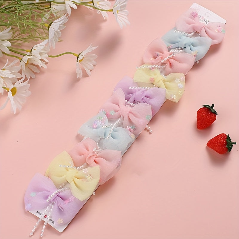 10pcs Sweet Bow Butterfly Hair Clips Princess Hair Accessories