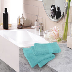 6pcs Absorbent Hand Towel Soft Cotton Set For Bath Hand Gym 69 Teal