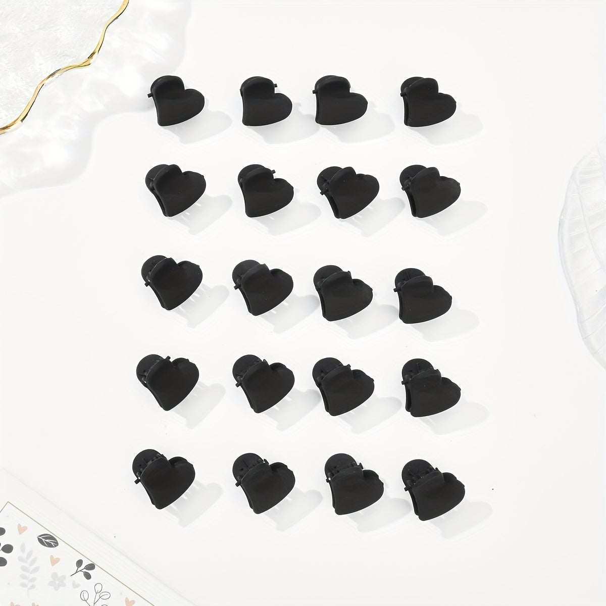 20pcs Heart Shaped Nonslip Hair Claw for Women Girls Baby Sweet Hair Clip